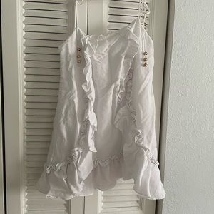 Sabo Skirt White Tie Strap Dress